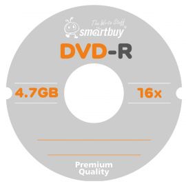Диск DVD-R 4.7Gb Smart buy 16х Cake Box SBDV-R50