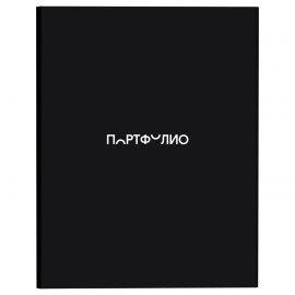 Папка-портфолио 7БЦ А4 BG, на 4 кольцах, для школьника "Черный", 20 файлов ПФ_72385