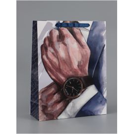 Пакет подарочный вертикальный «Бизнесмен», 18×23×10 см 10688535