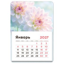 Календарь отрывной на магните, 130*180 мм, склейка BG "Цветы", 2027г. 391120