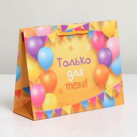Пакет подарочный ламинированный, упаковка, «Только для тебя», MS 23×18×8 см 6582608