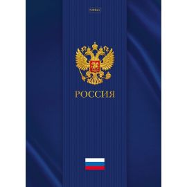 Бизнес-блокнот 80л А4ф 210х290мм 5-цв. блок клетка тв.переплет запечат. форзац глянц. ламин. -Россия 80ББ4В1_17465
