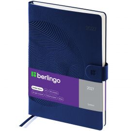 Ежедневник датированный 2027г., А5, 184л., кожзам, Berlingo "Symbol", с магнитной застёжкой, синий DD7_F0009