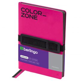 Ежедневник недатированный, А5, 136л., кожзам, Berlingo "Color Zone 2", розовый, мягкая обложка, черный срез UD0_F0021