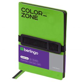 Ежедневник недатированный, А5, 136л., кожзам, Berlingo "Color Zone 2", зеленый, мягкая обложка, черный срез UD0_F0023