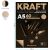 Скетчбук - блокнот 60л. А5 на склейке Clairefontaine "Kraft", 90г/м2,верже,черный/крафт 975817C