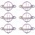 Скрепки фигурные 23мм, Meshu "Planets", 6шт., пакет с европодвесом MS_41583