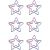 Скрепки фигурные 25мм, Meshu "Stars", 6шт., пакет с европодвесом MS_41585