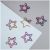 Скрепки фигурные 25мм, Meshu "Stars", 6шт., пакет с европодвесом MS_41585