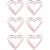 Скрепки фигурные 27мм, MESHU "Hearts", 6шт., пакет с европодвесом MS_41587