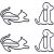 Скрепки фигурные 19мм, Meshu "Cat&Dog ", 4шт., пакет с европодвесом MS_41593