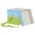 Коробка складная подарочная MESHU "Duotone. Blue-Green gradient", (15*15*15см), с лентой MS_54172