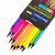 Карандаши цветные BRAUBERG NEON, 12 неоновых цветов, черное дерево, трёхгранные, 181852 181852