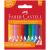 Мелки пластиковые Faber-Castell "Grip", 12цв., трехгранные, картон, европодвес 122520