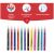 Фломастеры с кистевым пишущим узлом Luxor "Color Brush", 12цв., смываемые, картон, европодвес 6106/Box 12