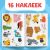 Наклейки - половинки «Весёлые зверята», 16 стикеров, Синий трактор 7863207