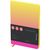Записная книжка А6 80л., кожзам, Berlingo "Radiance", черный срез, желтый/розовый градиент NB0_93601