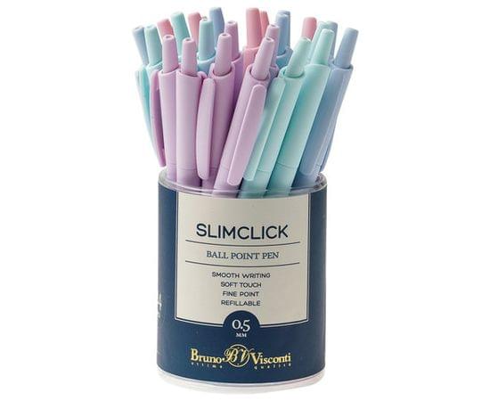 Ручка шариковая автомат. BRUNO VISCONTI SlimClick Zefir, СИНЯЯ, ассорти, 0,5мм, линия 0,3мм, 20-0229 142908