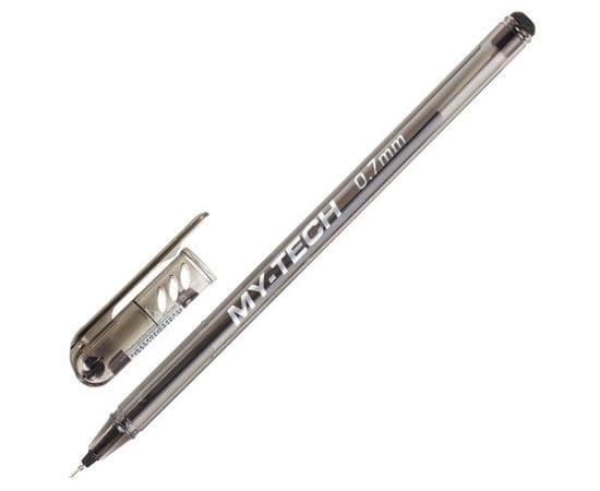 Ручка шариковая масляная PENSAN My-Tech, ЧЕРНАЯ, игольчатый узел 0,7мм, линия 0,35мм, 2240/25 143383