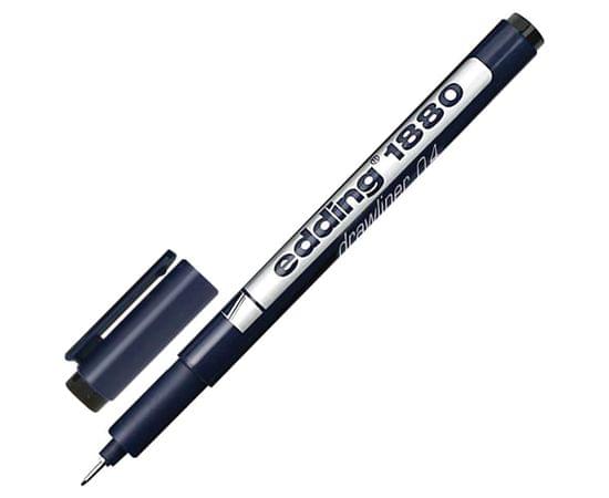 Ручка капиллярная EDDING DRAWLINER 1880, толщина письма 0,4 мм, водная основа, черная, E-1880-0.4/1 151301 
