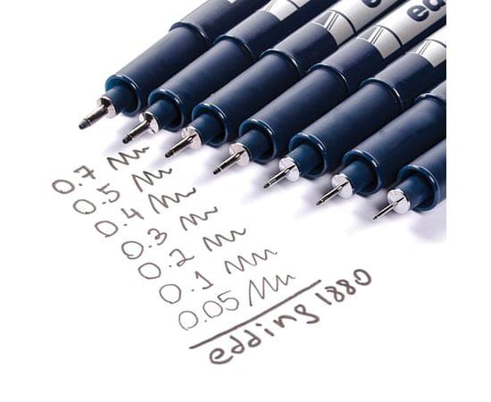 Ручка капиллярная EDDING DRAWLINER 1880, толщина письма 0,4 мм, водная основа, черная, E-1880-0.4/1 151301 