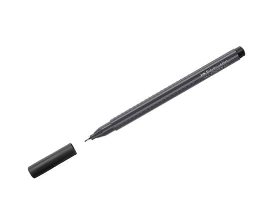 Ручка капиллярная Faber-Castell "Grip Finepen" черная, 0,4мм, трехгранная 151699