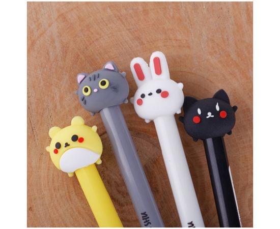 Ручка шариковая автоматическая MESHU "Cute Friends" синяя, с топпером 296372