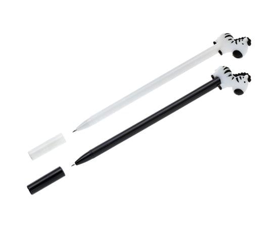 Ручка шариковая MESHU "Zebra" синяя, 0,7мм, корпус ассорти 296377