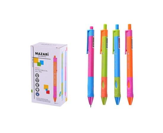 Ручка шариковая автоматическая для левшей MENTY, узел 0.7мм, чернила синие, микс 3952008