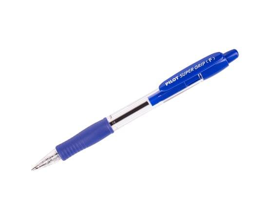 Ручка шариковая автоматическая Pilot "Super Grip" синяя, 0,7мм, синий грип BPGP-10R-F-L