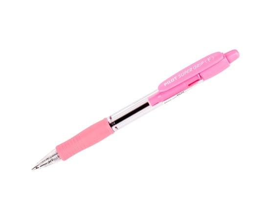Ручка шариковая автоматическая Pilot "Super Grip" синяя, 0,7мм, розовый грип BPGP-10R-F-P