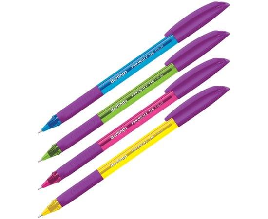 Ручка шариковая Berlingo "Triangle 110 Color" синяя, 0,7мм, грип, корпус ассорти CBp_07115