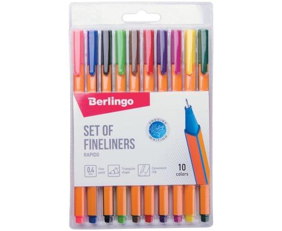 Набор капиллярных ручек Berlingo "Rapido" 10цв., 0,4мм, трехгран., европодвес CK_40010