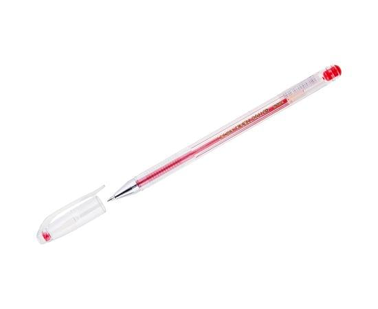 Ручка гелевая Crown "Hi-Jell" красная 0,5мм, штрих-код HJR-500B