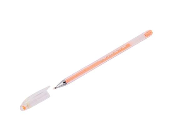 Ручка гелевая Crown "Hi-Jell Pastel" оранжевая пастель, 0,8мм HJR-500P