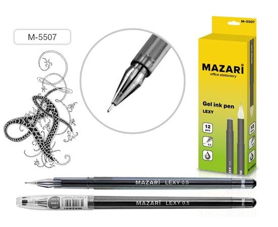 Ручка гелевая MAZARI LEXY синяя, пулевидн.након. 0,5мм (170089) М-5507