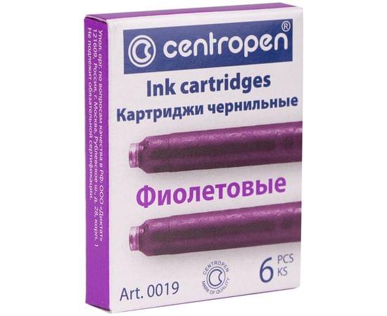 Картриджи чернильные Centropen фиолетовые, 6шт., картонная коробка 0019/06
