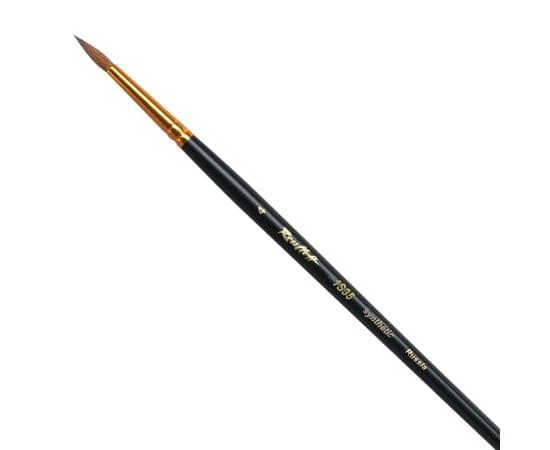 Кисть художественная ROUBLOFF (Рублев) синтетика, жесткая, круглая, № 4, короткая ручка, ЖС1-04,00Ж 200441 