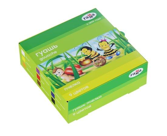 Гуашь Гамма "Пчелка", 09 цветов, 20мл, картон. упаковка 221014_9