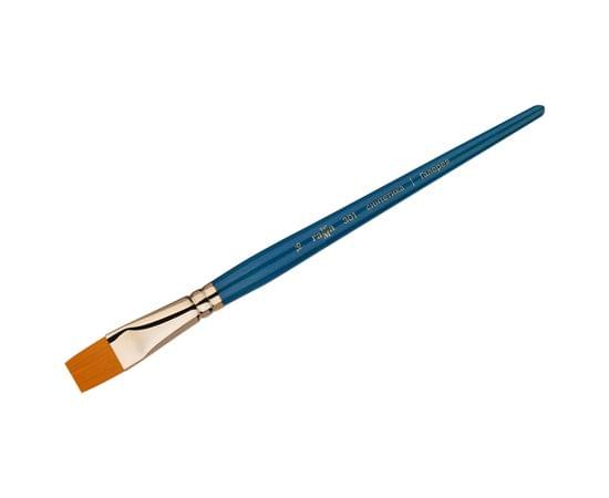 Кисть художественная синтетика Гамма "Галерея", плоская №16, короткая ручка 301016