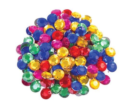 Стразы для творчества КРУГЛЫЕ, ЦВЕТ АССОРТИ, 10мм, 30г, ОСТРОВ СОКРОВИЩ, 661220 661220 