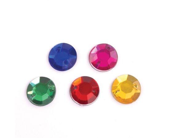 Стразы для творчества КРУГЛЫЕ, ЦВЕТ АССОРТИ, 10мм, 30г, ОСТРОВ СОКРОВИЩ, 661220 661220 