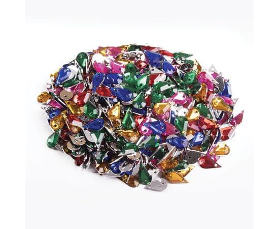 Стразы для творчества КАПЛЯ, ЦВЕТ АССОРТИ, 6*10мм, 30г, ОСТРОВ СОКРОВИЩ, 661222 661222