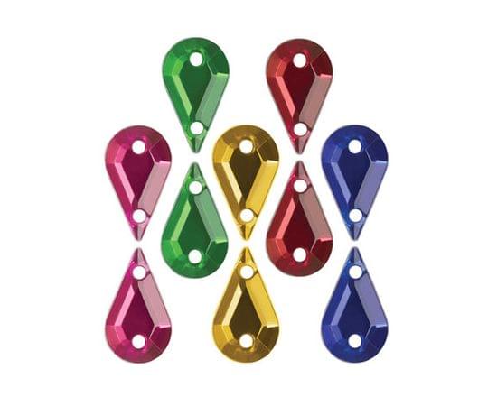 Стразы для творчества КАПЛЯ, ЦВЕТ АССОРТИ, 6*10мм, 30г, ОСТРОВ СОКРОВИЩ, 661222 661222