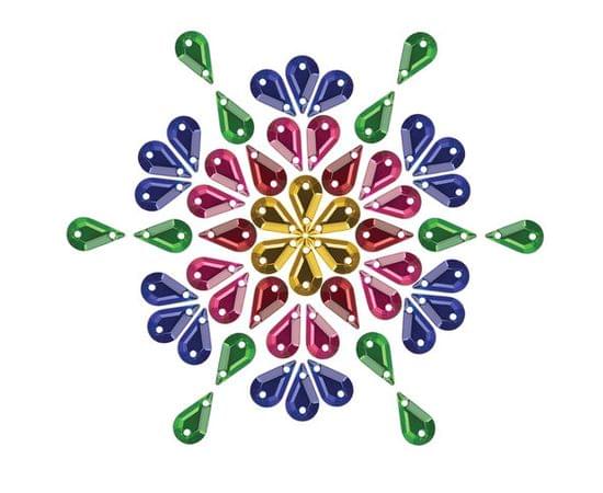 Стразы для творчества КАПЛЯ, ЦВЕТ АССОРТИ, 6*10мм, 30г, ОСТРОВ СОКРОВИЩ, 661222 661222