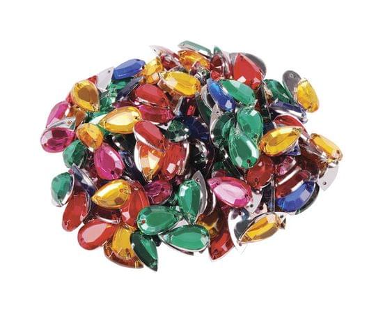 Стразы для творчества КАПЛЯ, ЦВЕТ АССОРТИ, 8*13мм, 30г, ОСТРОВ СОКРОВИЩ, 661223 661223 