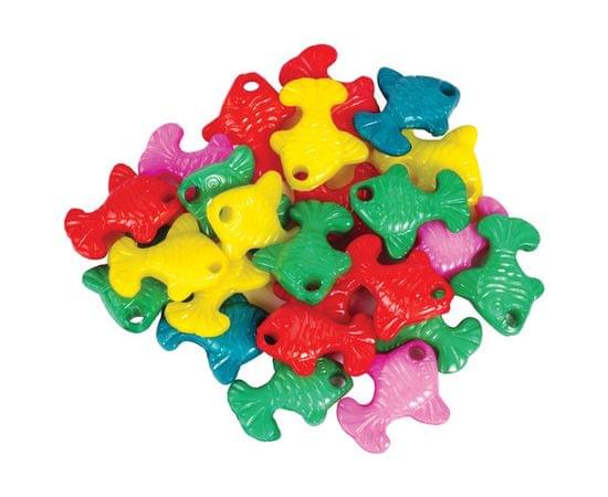 Бусины для творчества РЫБКИ, 21*17мм, 15г., 5 цветов, ОСТРОВ СОКРОВИЩ, 661229 661229