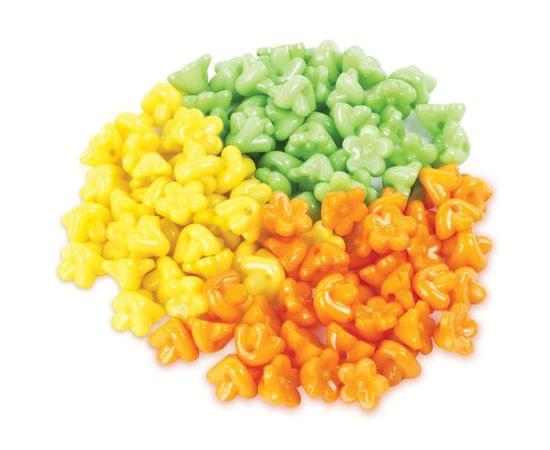 Бусины для творчества ЦВЕТЫ, 10мм, 30г., желтые, оранжевые, зеленые, ОСТРОВ СОКРОВИЩ, 661244 661244 