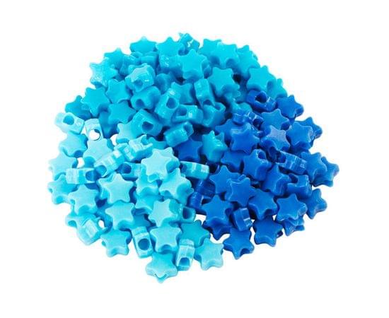 Бусины для творчества ЗВЕЗДЫ, 10мм, 30г., бирюз., св.голубые, голубые, ОСТРОВ СОКРОВИЩ, 661251 661251 