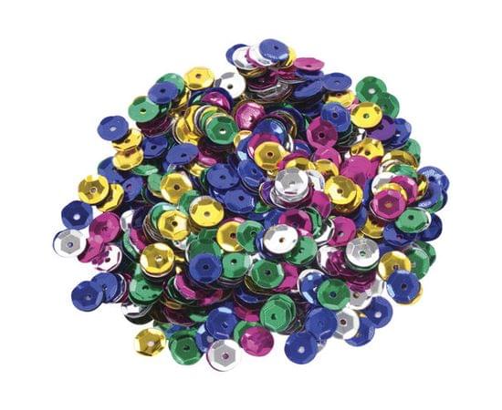 Пайетки для творчества КЛАССИКА, ЦВЕТ АССОРТИ, 6мм, 30г., 5 цветов, ОСТРОВ СОКРОВИЩ, 661262 661262